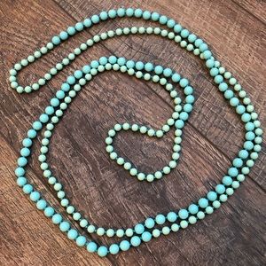 Extra long teal Premier necklace